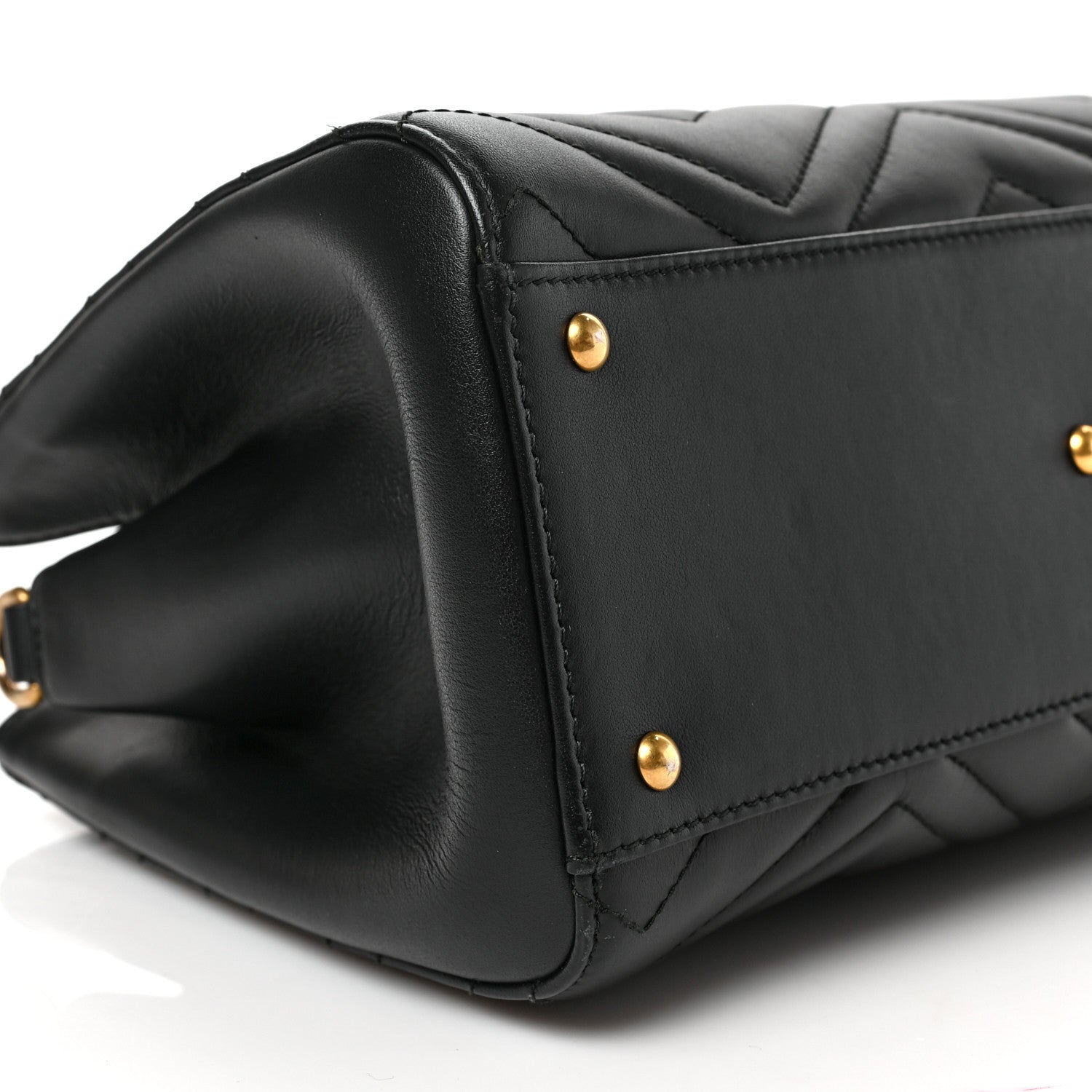 Gucci Calfskin Matelasse Small GG Marmont Tote Black 15 of 17