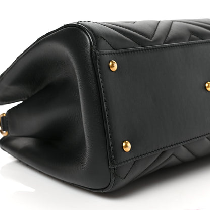 Gucci Calfskin Matelasse Small GG Marmont Tote Black 15 of 17