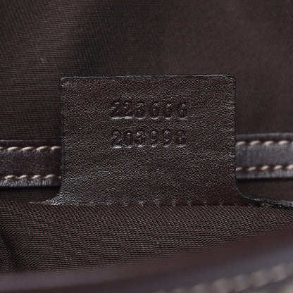 Gucci GG Supreme Monogram Selleria Calfskin Small Flap Messenger Bag Beige Ebony Cocoa Dark Chocolate 8 of 8