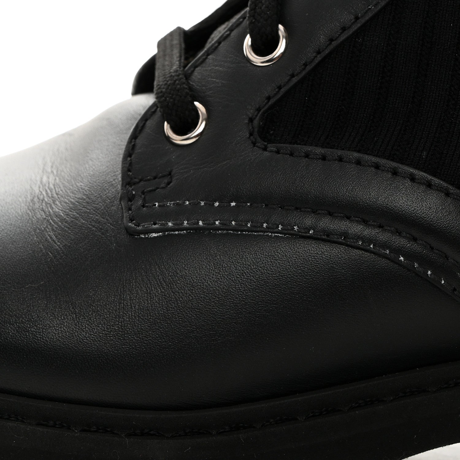 Fendi Calfskin Stretch Fabric Rockoko Biker Boots 38 Tobacco Black Marino 8 of 8