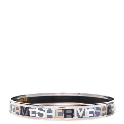 Hermes Enamel Printed Narrow Capitales Bracelet 65 3 of 5