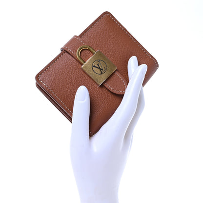 Louis Vuitton Grained Calfskin Low Key Compact Wallet Cognac 2 of 7