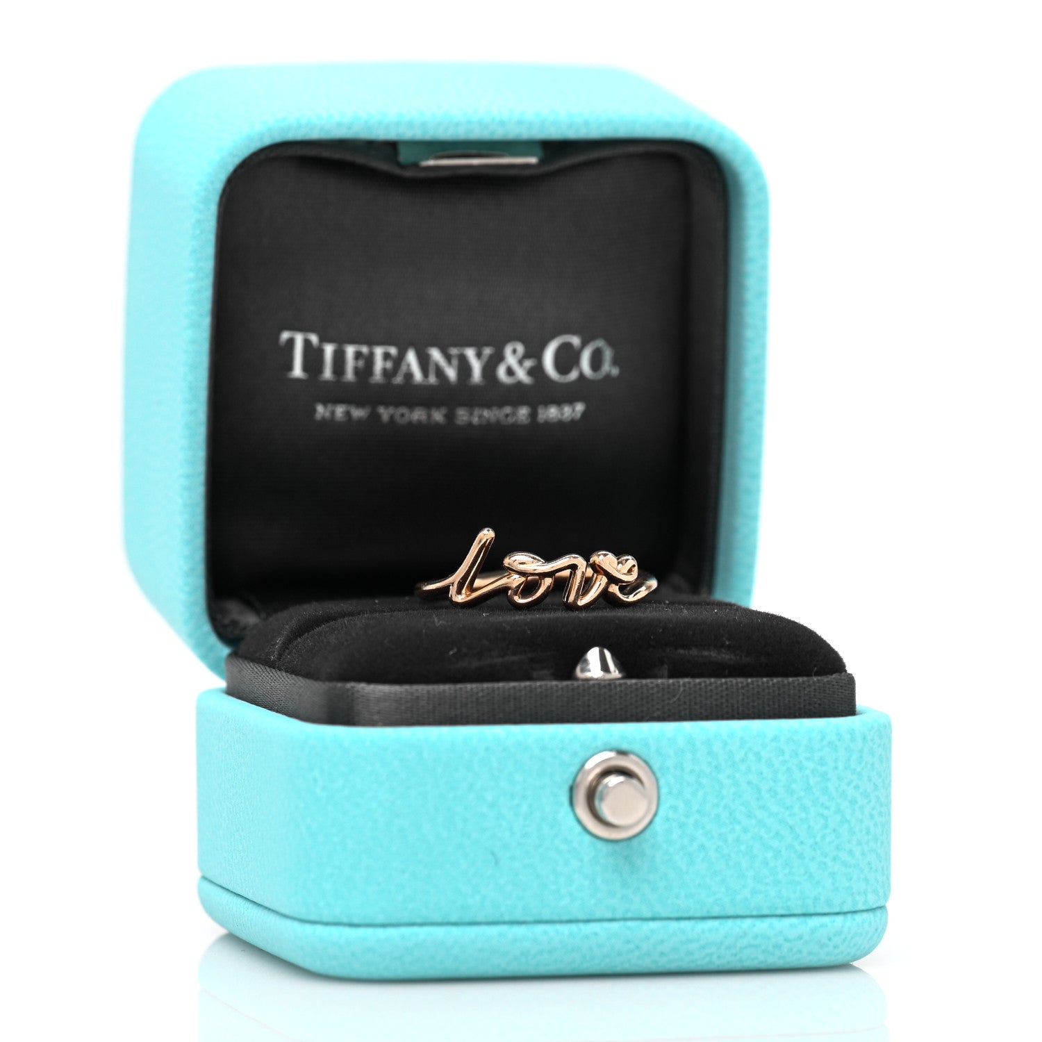 Tiffany 18K Rose Gold Mini Paloma's Graffiti Love Ring 49 5