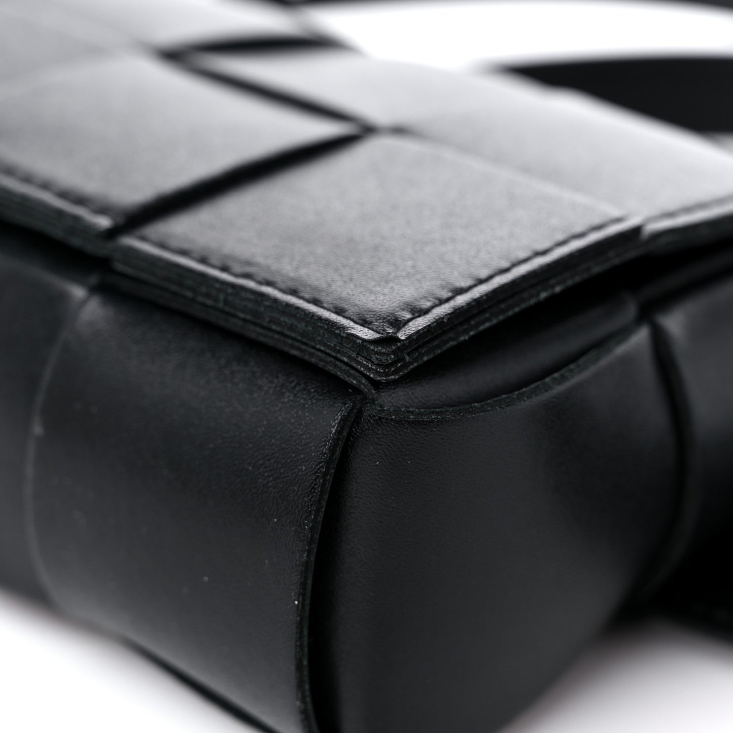 Nappa Maxi Intreccio The Belt Cassette Bag Black