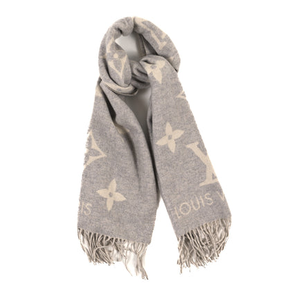 Louis Vuitton Cashmere Monogram Reykjavik Scarf Grey 1 of 3