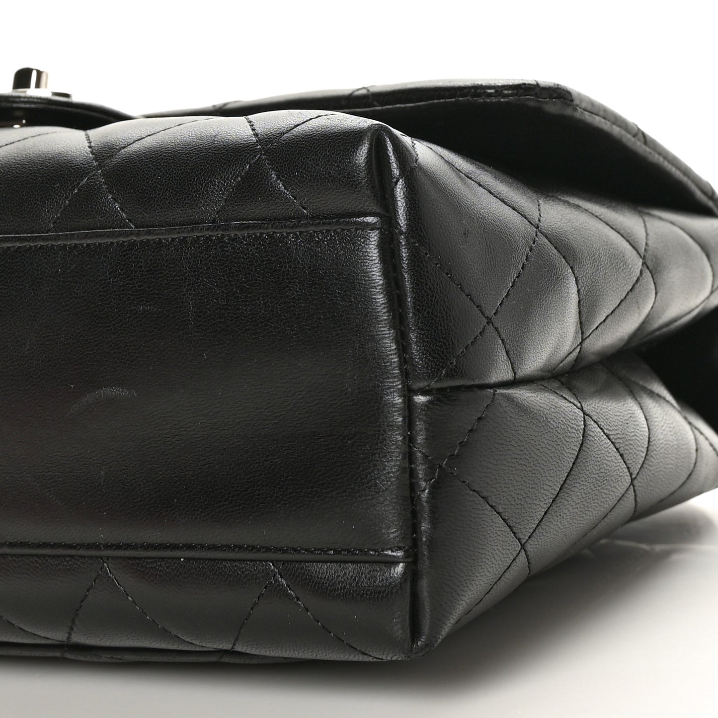 Lambskin Quilted Medium Kelly Flap Black