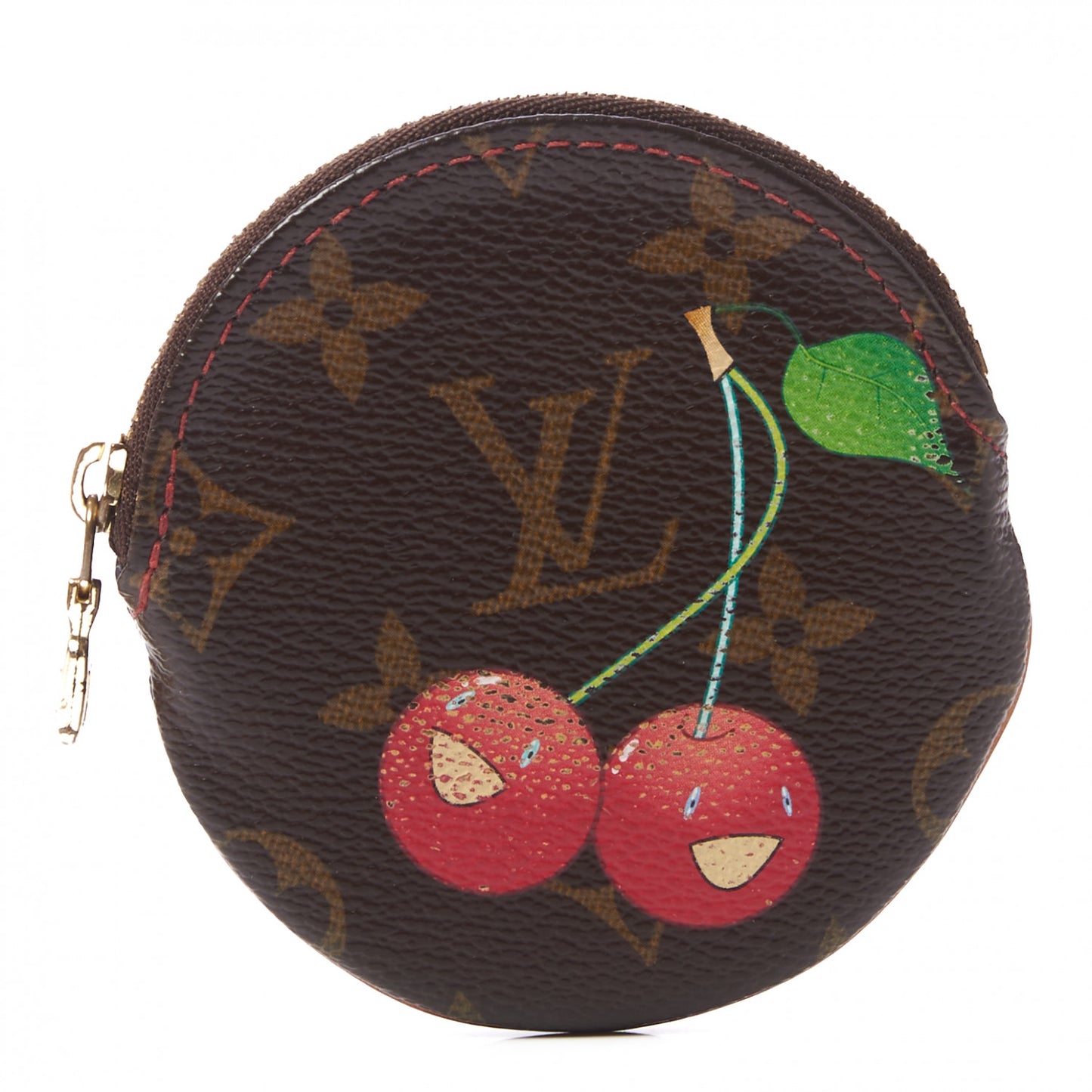 Monogram Cerises Round Coin Purse