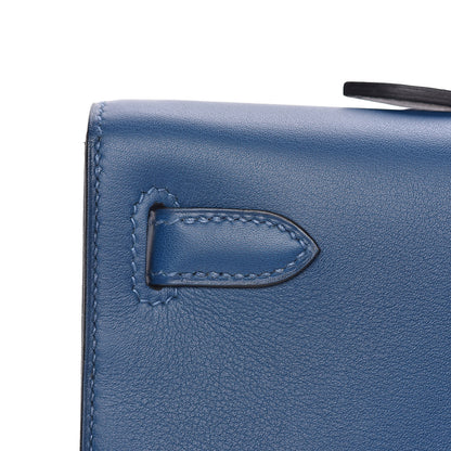 Hermes Swift Kelly Cut Clutch Pochette Deep Bleu 20 of 21