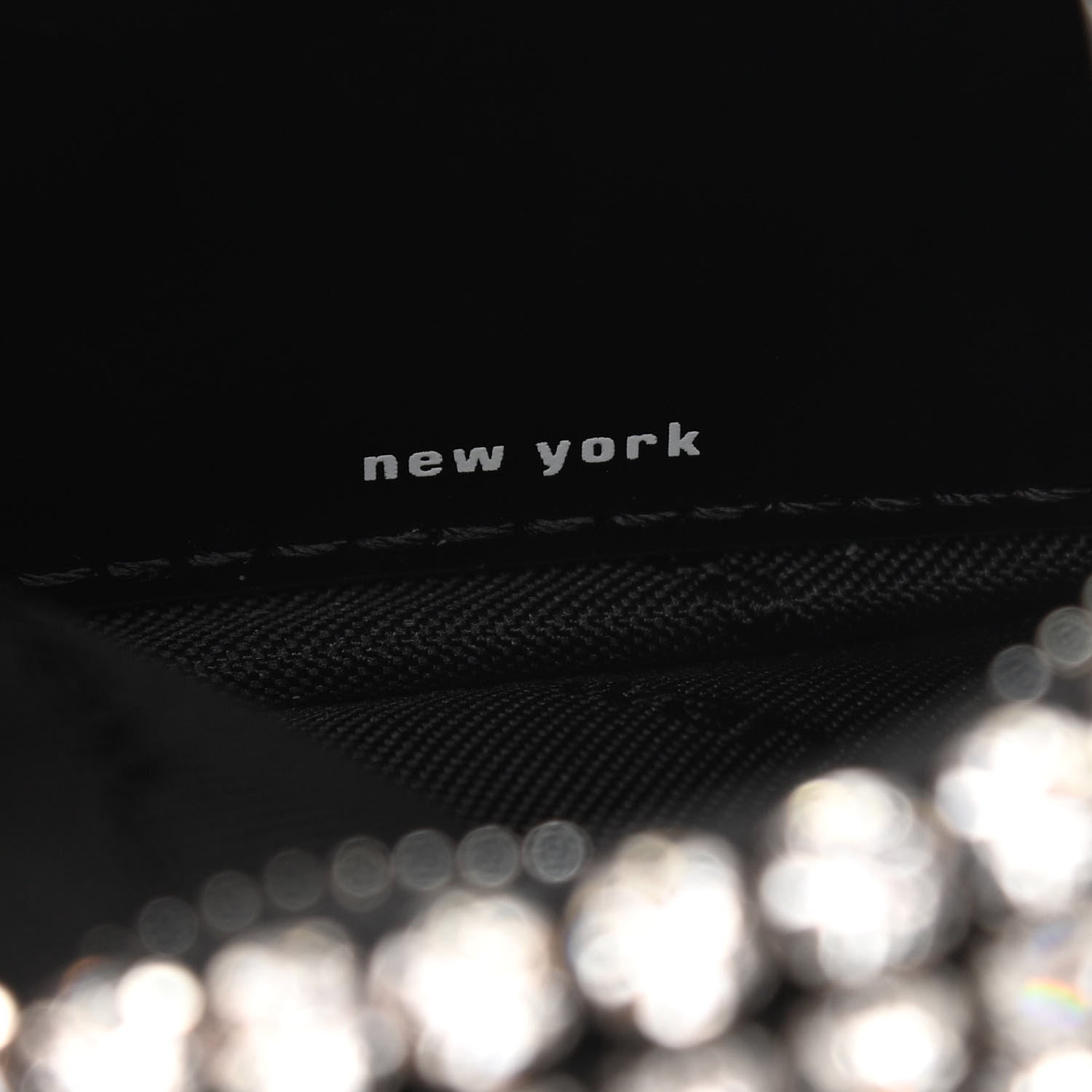 Alexander Wang Mesh Crystal Rhinestone Mini Heiress Pouch Black Silver 7 of 10