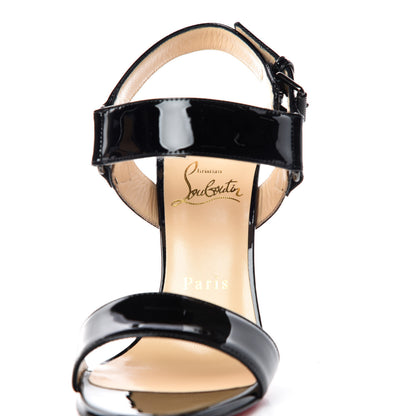 Christian Louboutin Patent Sova Heel 100 Sandals 36 Black 6 of 8