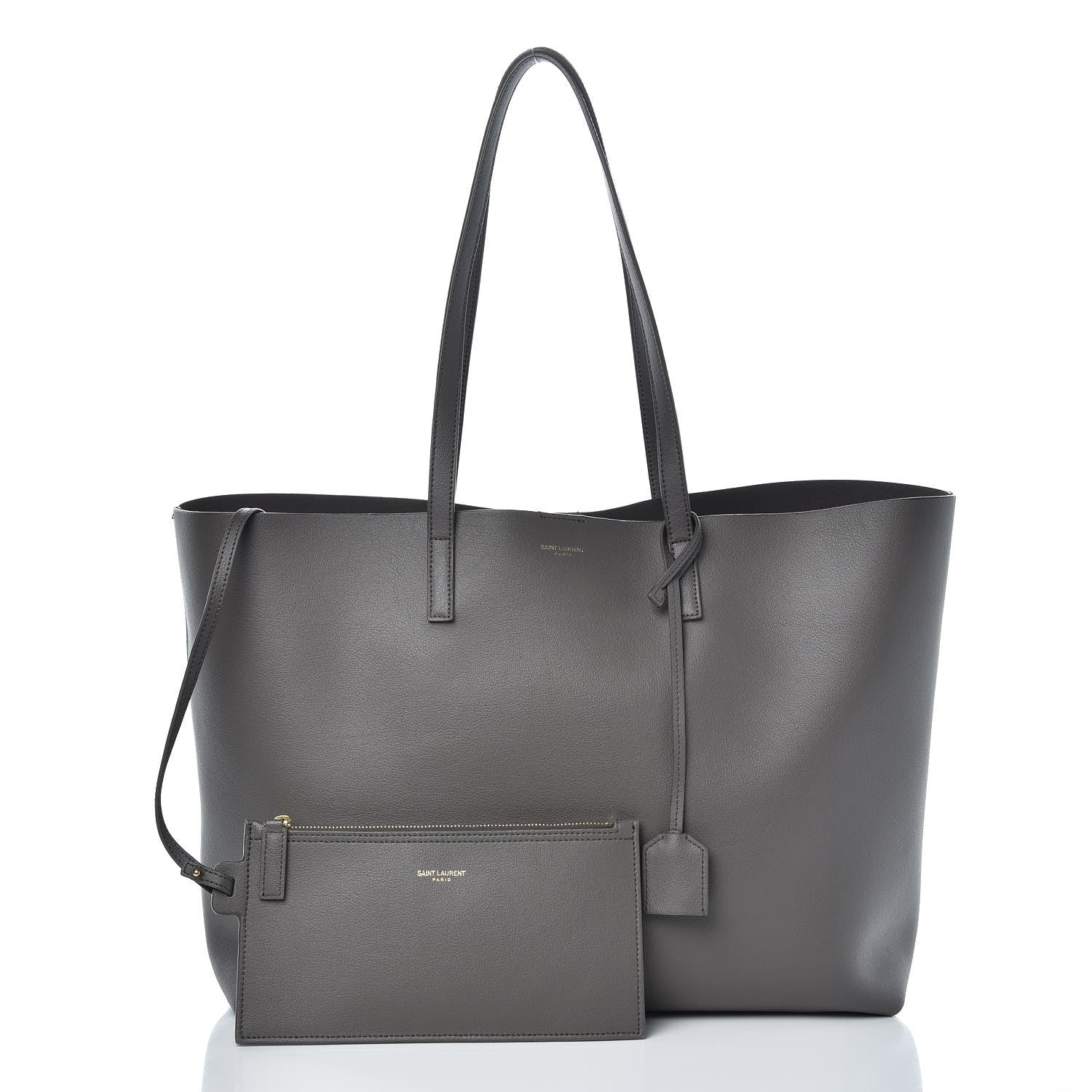 Saint Laurent Calfskin Large Shopping Tote Earth 3 of 8