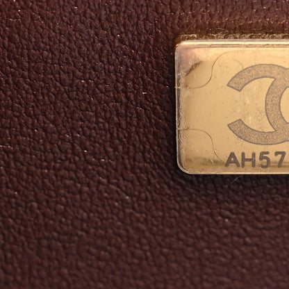 Chanel Lambskin Quilted Medium Crystal Top Handle Rectangular Flap Brown 7 of 11