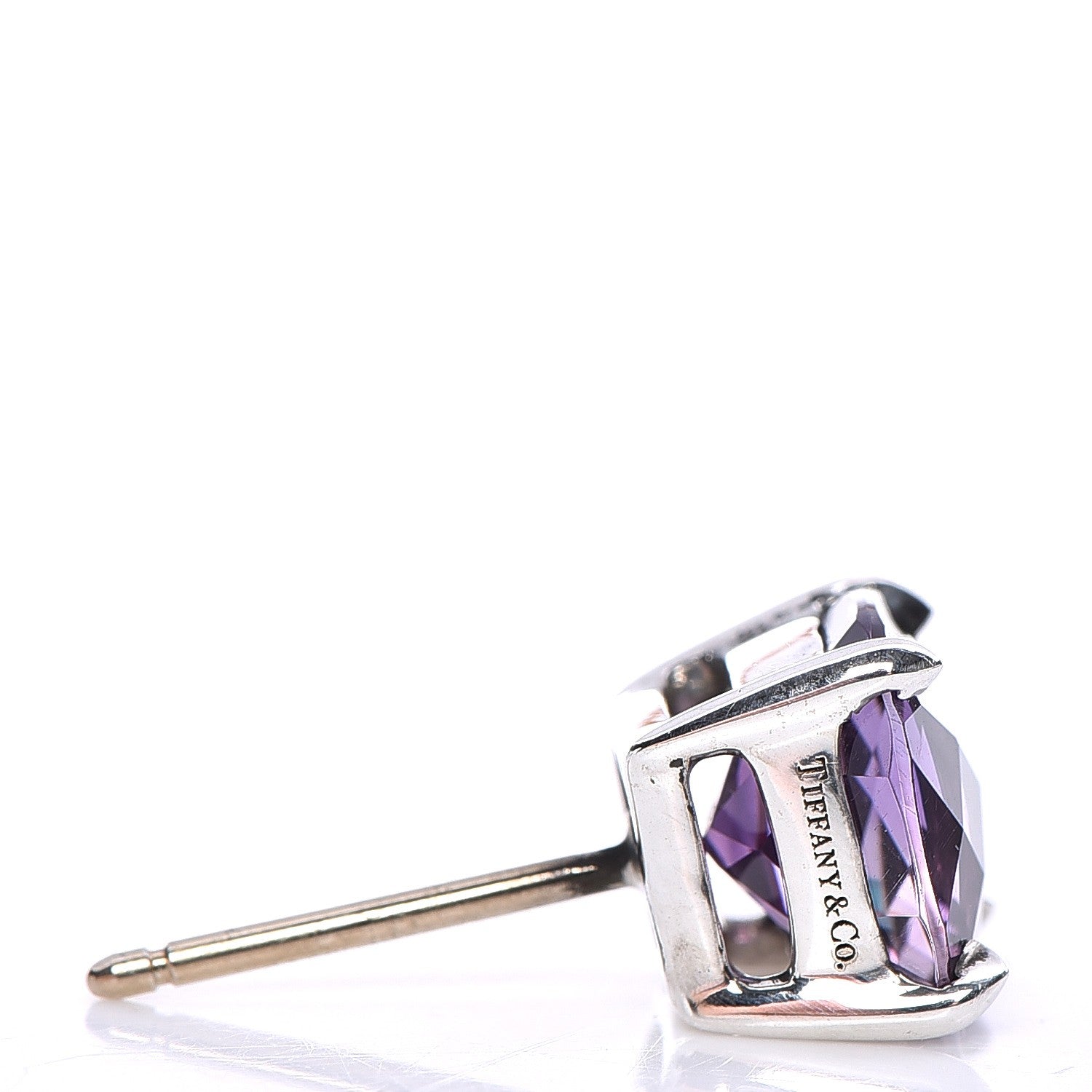 Tiffany Sterling Silver Amethyst Sparklers Stud Earrings 4 of 7
