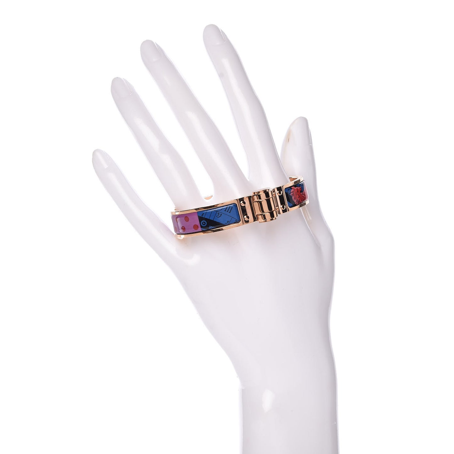 Enamel Printed Narrow Charniere Astrologie A Pois S Hinged Bracelet Surnaturel