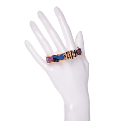 Hermes Enamel Printed Narrow Charniere Astrologie A Pois S Hinged Bracelet Surnaturel 2 of 4