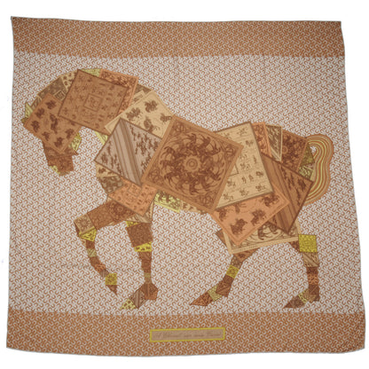 Hermes Cashmere Silk A Cheval Sur Mon Carre Shawl GM 140 2 of 5