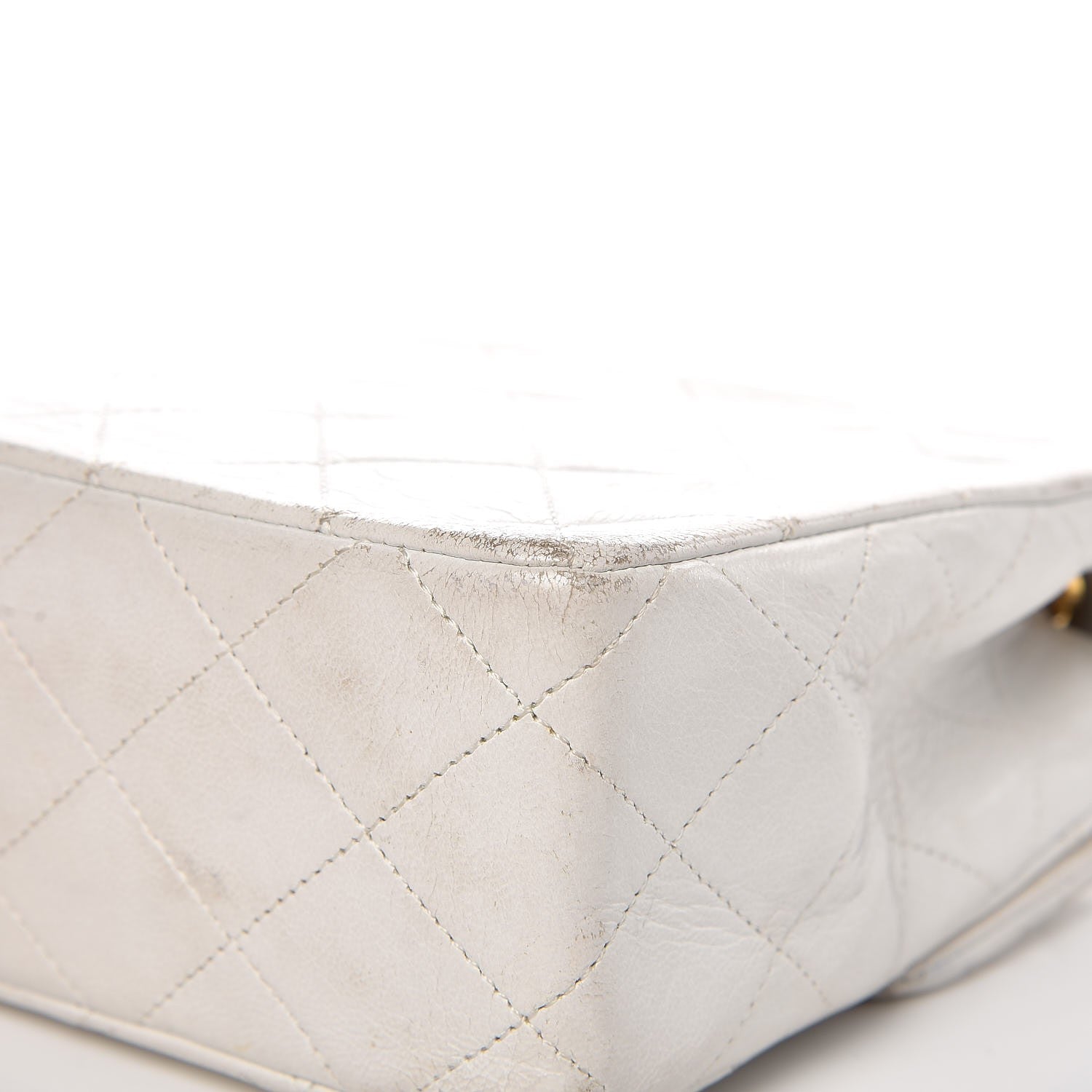 Chanel Lambskin Quilted Small Single Flap White 16 of 17