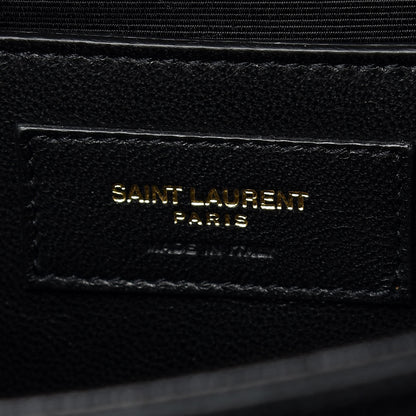 Saint Laurent Grain De Poudre Medium Classic Monogram Kate Satchel Black 8 of 9