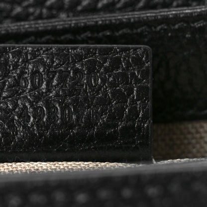 Gucci Dollar Calfskin Interlocking G Crossbody Bag Black 7 of 9