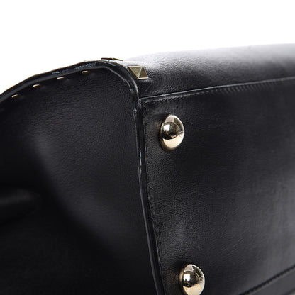 Valentino Garavani Vitello Rockstud Dome Shopper Black 8 of 16