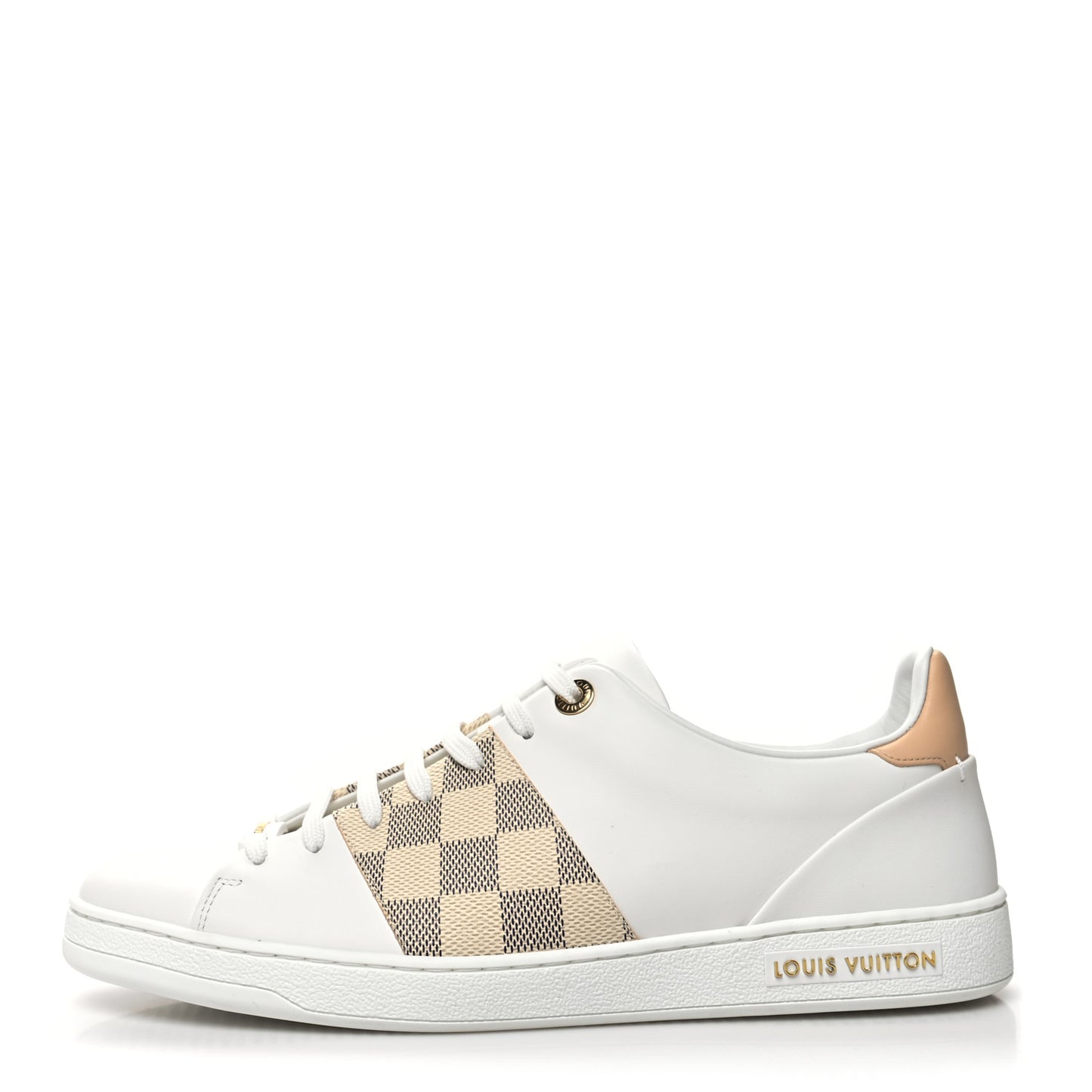 Damier Azur Front Row Sneaker 40.5 White