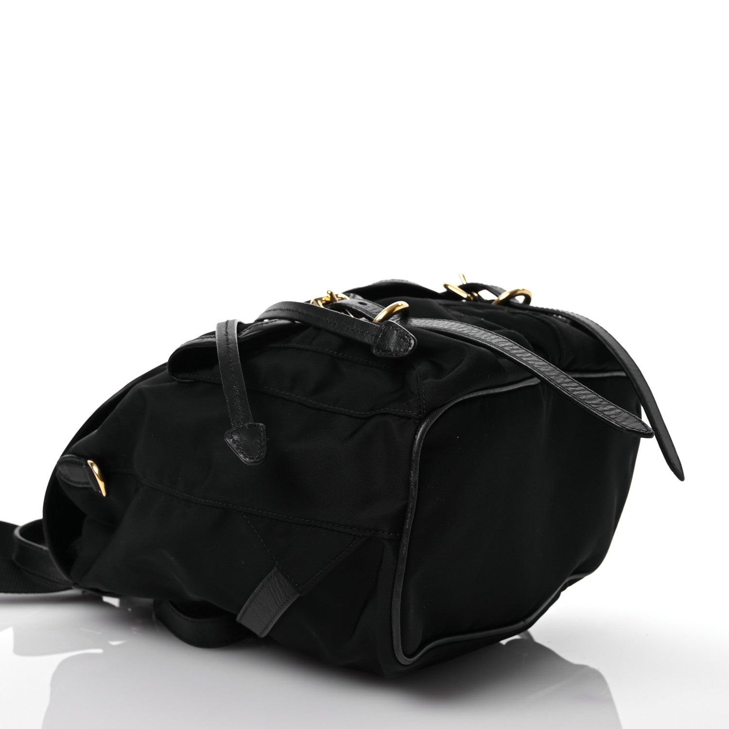 Prada Tessuto Nylon Soft Calfskin Backpack Black 1559031