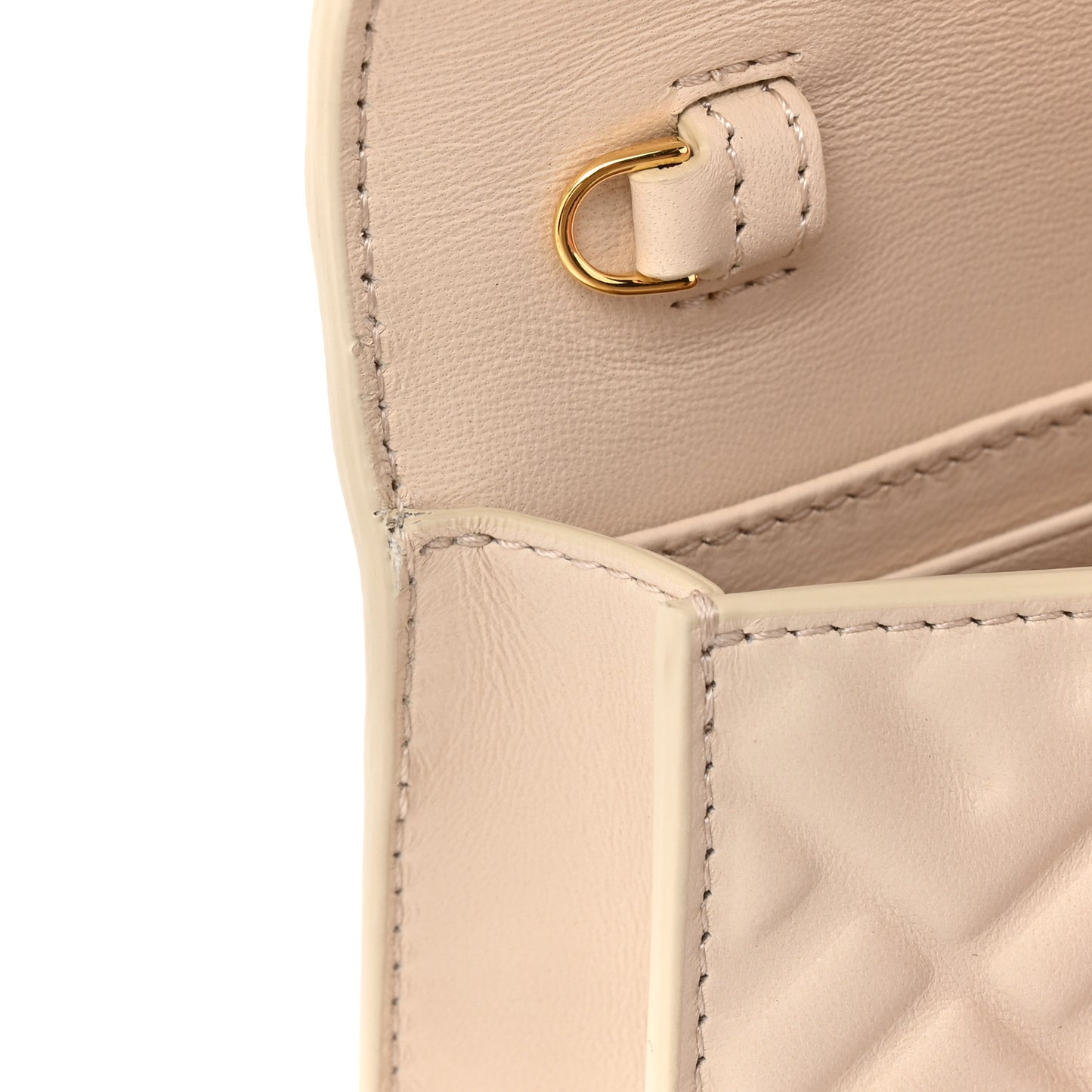 Nappa Matisse FF Embossed Wallet On Chain Baguette Camelia