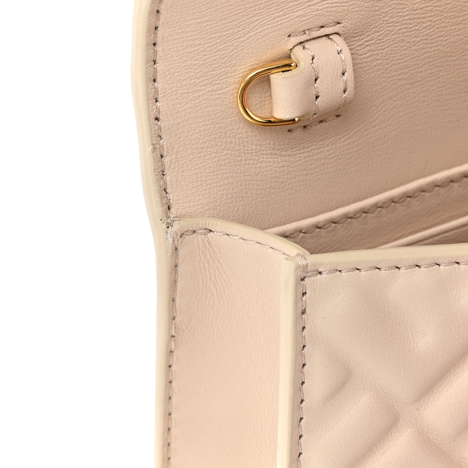 Fendi Nappa Matisse FF Embossed Wallet On Chain Baguette Camelia 16 of 17