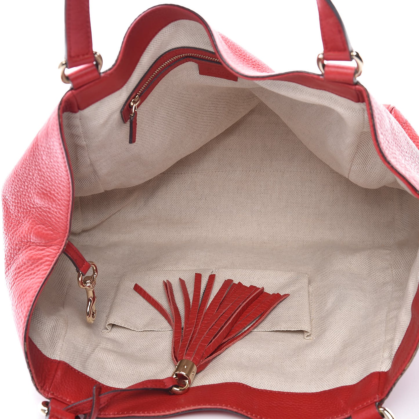 Pebbled Calfskin Medium Soho Shoulder Bag Tabasco Red