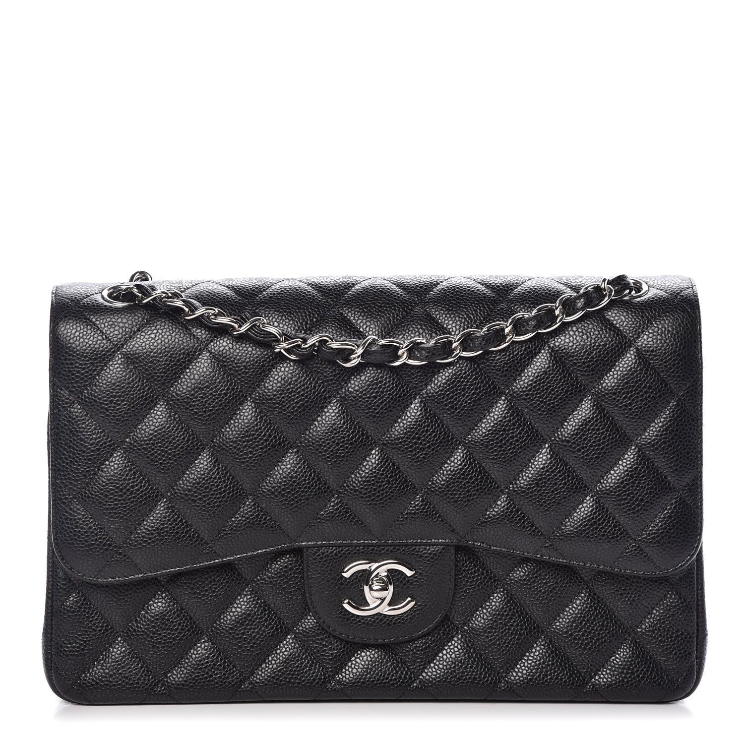 Chanel Caviar Quilted Jumbo Double Flap Black 1 of 10