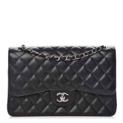 Chanel Caviar Quilted Jumbo Double Flap Black 1 of 10