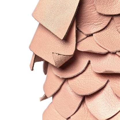 Saint Laurent Calfskin Scalloped Hobo Old Rose 11 of 12