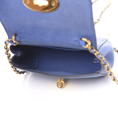 Mulberry Small Classic Grain Calfskin Mini Lily Porcelain Blue 5 of 10
