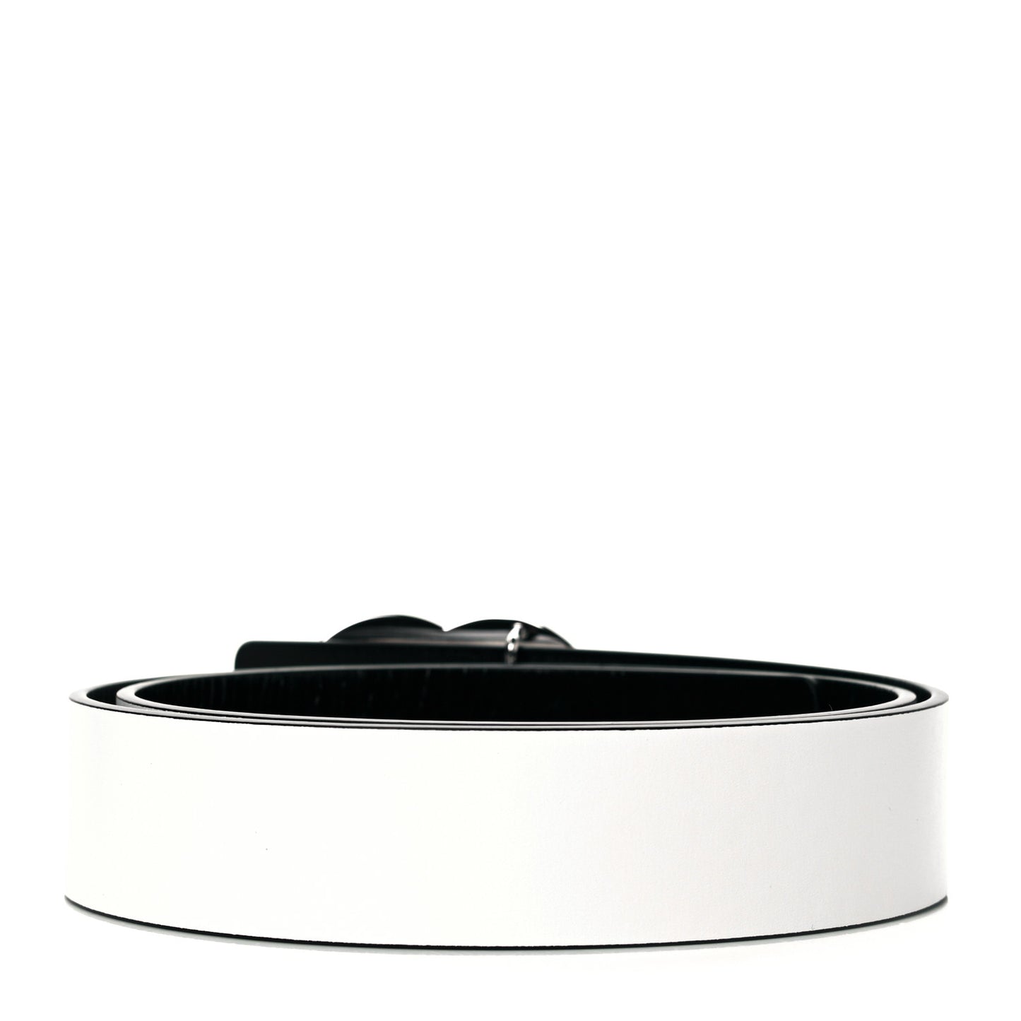 Patent Calfskin CC Reversible Belt 90 Black White