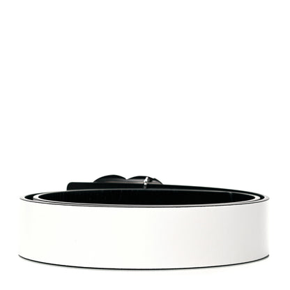 Chanel Patent Calfskin CC Reversible Belt 90 Black White 2 of 5