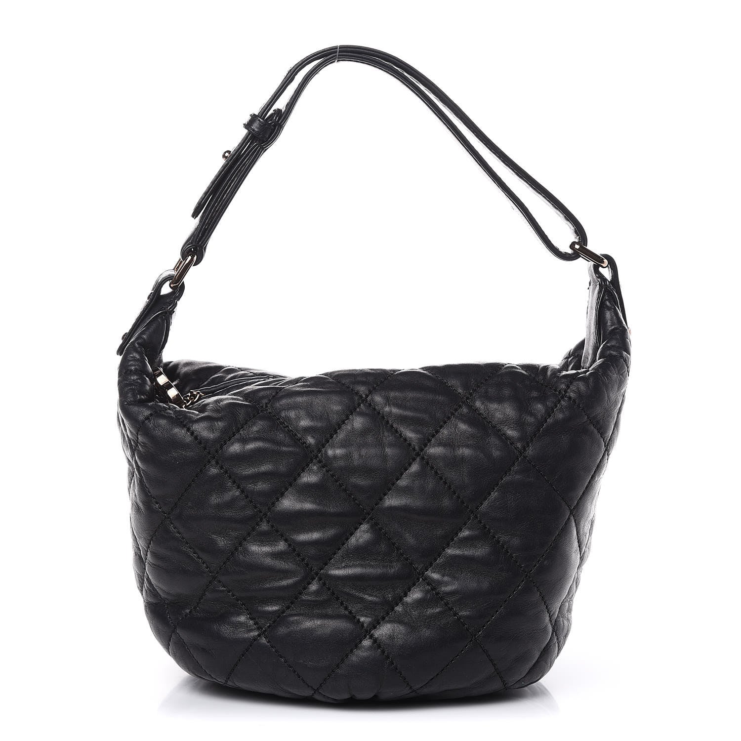 Chanel Lambskin Quilted Cloudy Bundle Hobo Black 1 of 17