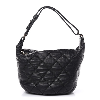 Chanel Lambskin Quilted Cloudy Bundle Hobo Black 1 of 17