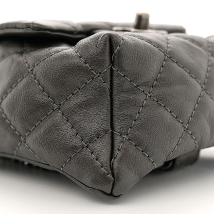 Chanel Metallic Lambskin Quilted Drawstring Backpack Dark Grey 9 of 10