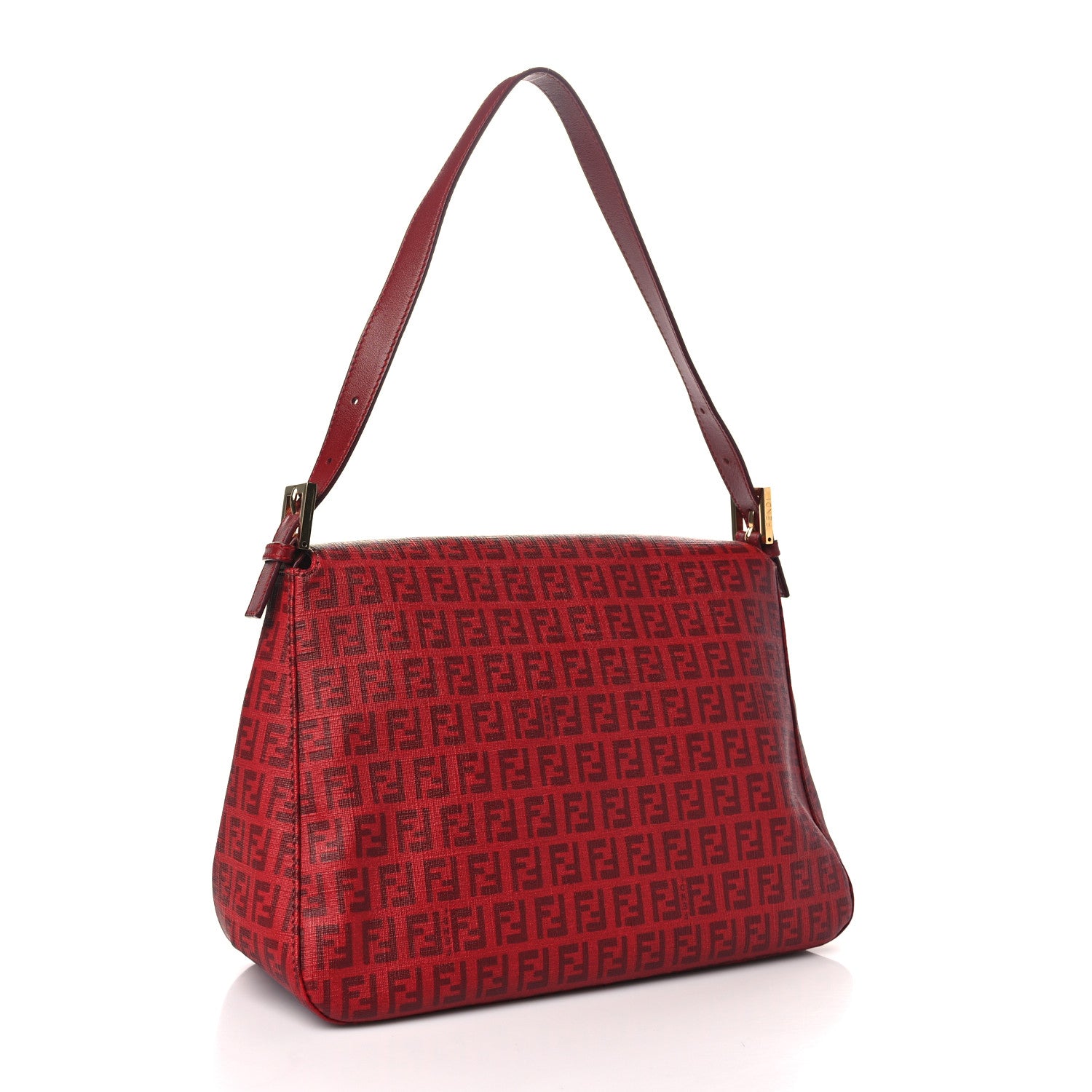 Fendi Zucchino Spalmati Vitello Mama Baguette Bordeaux Rubino 3 of 10