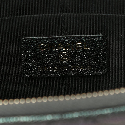 Chanel Iridescent Caviar Quilted Classic Pouch With Handle Black 6 of 11
