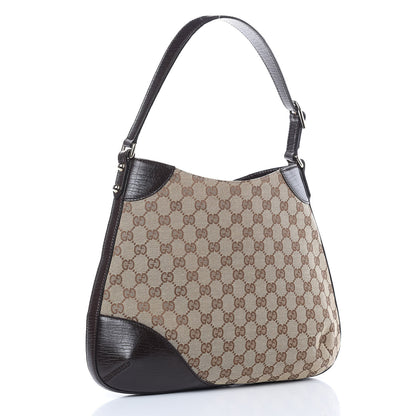 Gucci Monogram Hasler Hobo Dark Brown 3 of 11