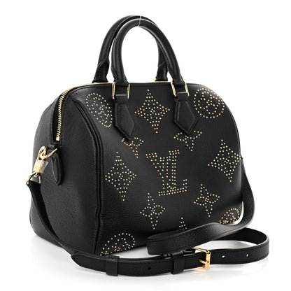 Louis Vuitton Empreinte Monogram Giant Studded Speedy Bandouliere 25 Black 3 of 10