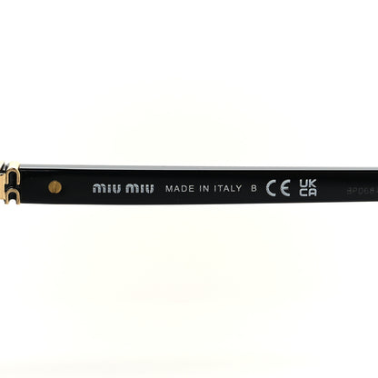Miu Miu Acetate Rectangle Regard Sunglasses SMU11Z-F Black 6 of 7
