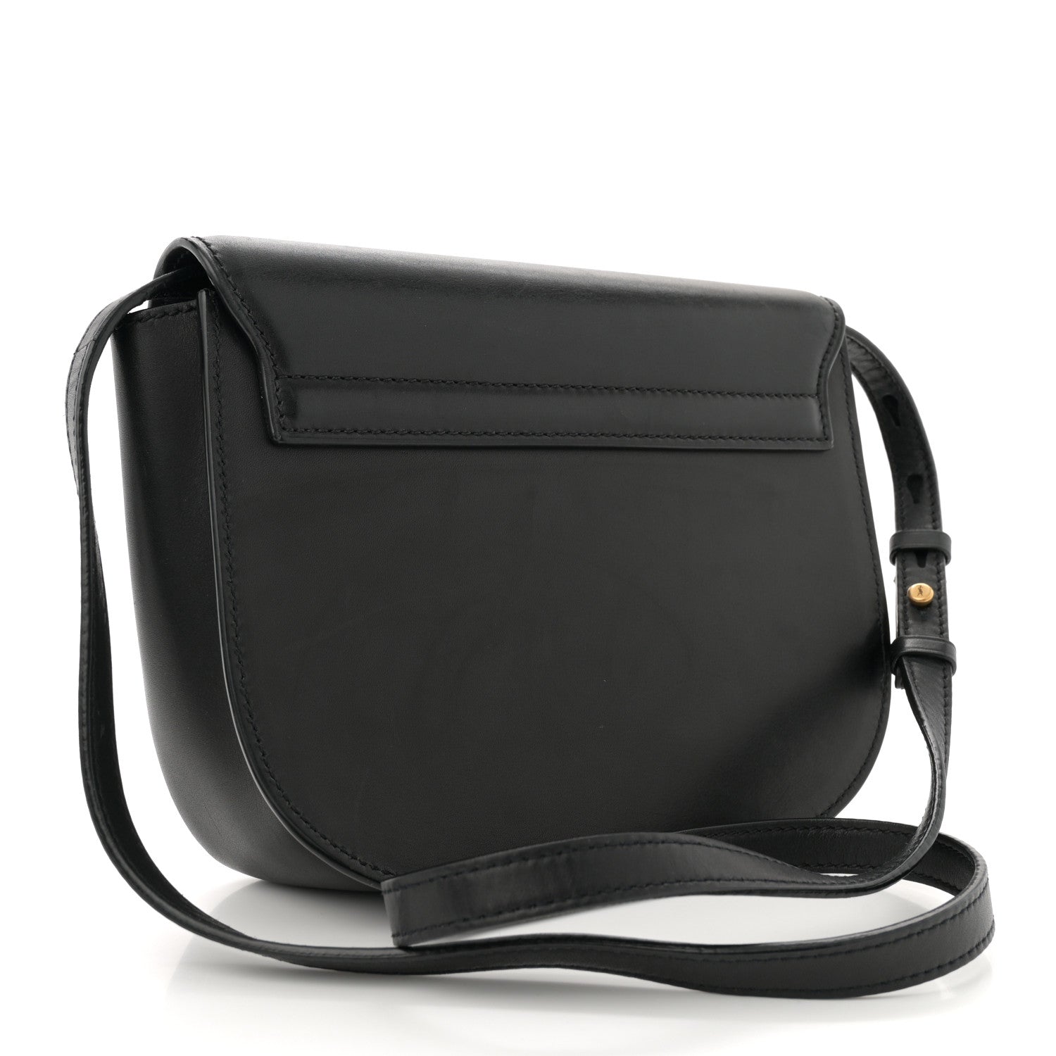 Saint Laurent Smooth Calfskin Monogram Medium Kaia Satchel Black 3 of 12