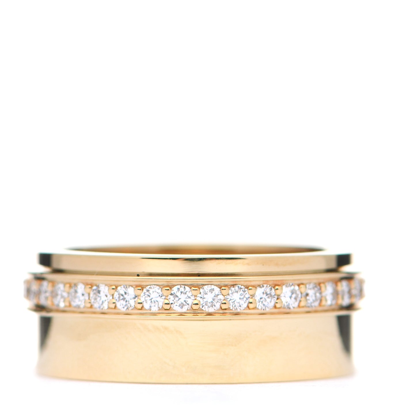 18K Yellow Gold Diamond Possession One Row Ring 55 7.25