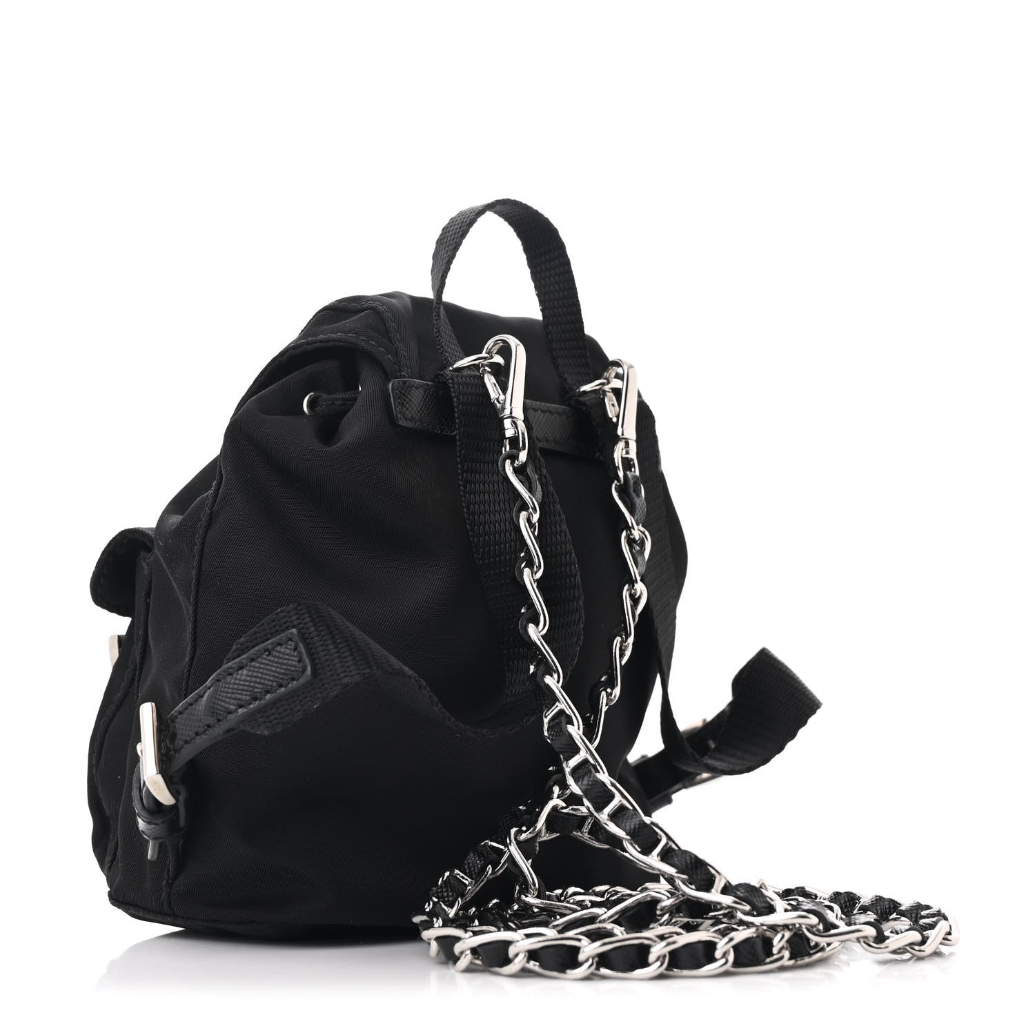 Prada Nylon Vela Mini Crossbody Backpack Black 3 of 11