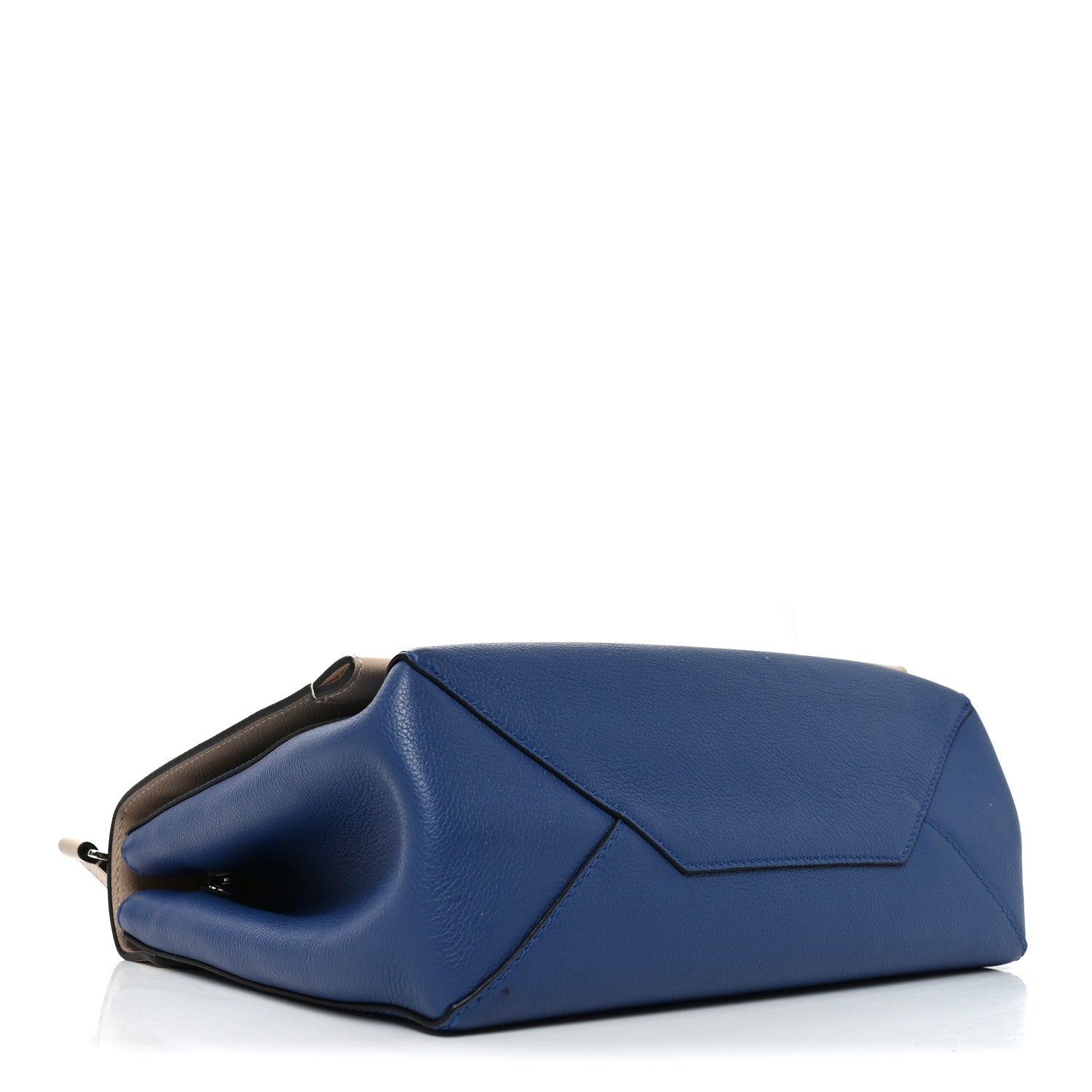 Louis Vuitton Soft Calfskin Lockme II Top Handle Beige Blue 4 of 9