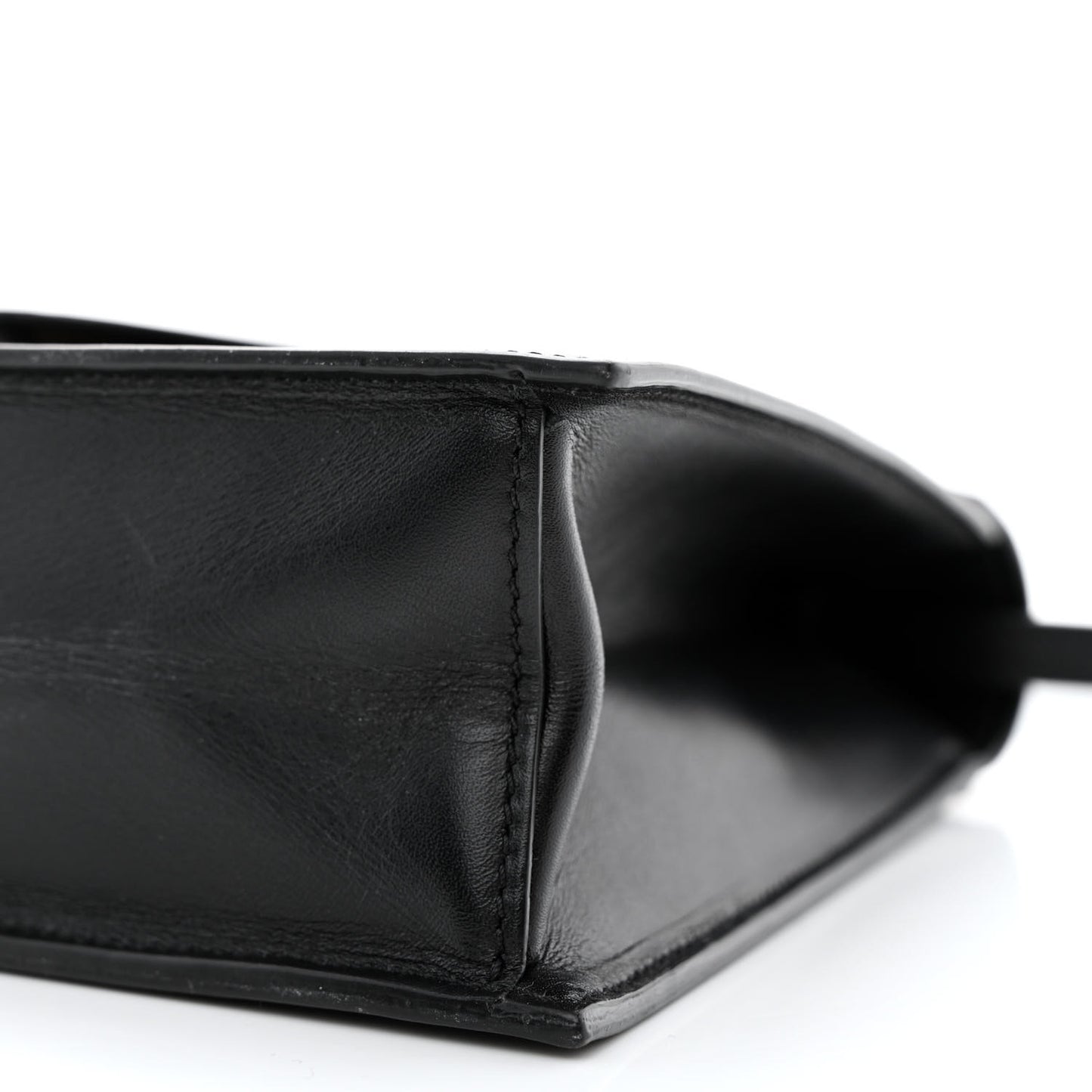 Smooth Calfskin Edwige Shoulder Bag Black