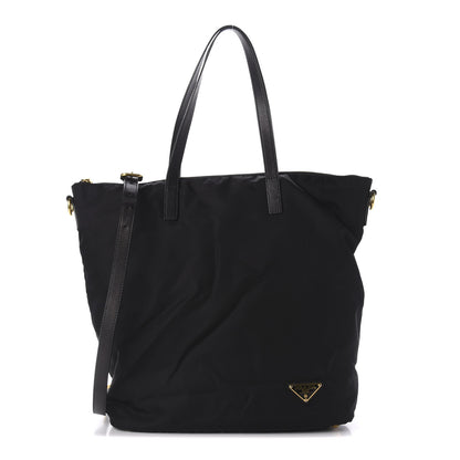 Prada Tessuto Nylon Saffiano Shopping Tote Black 1 of 9
