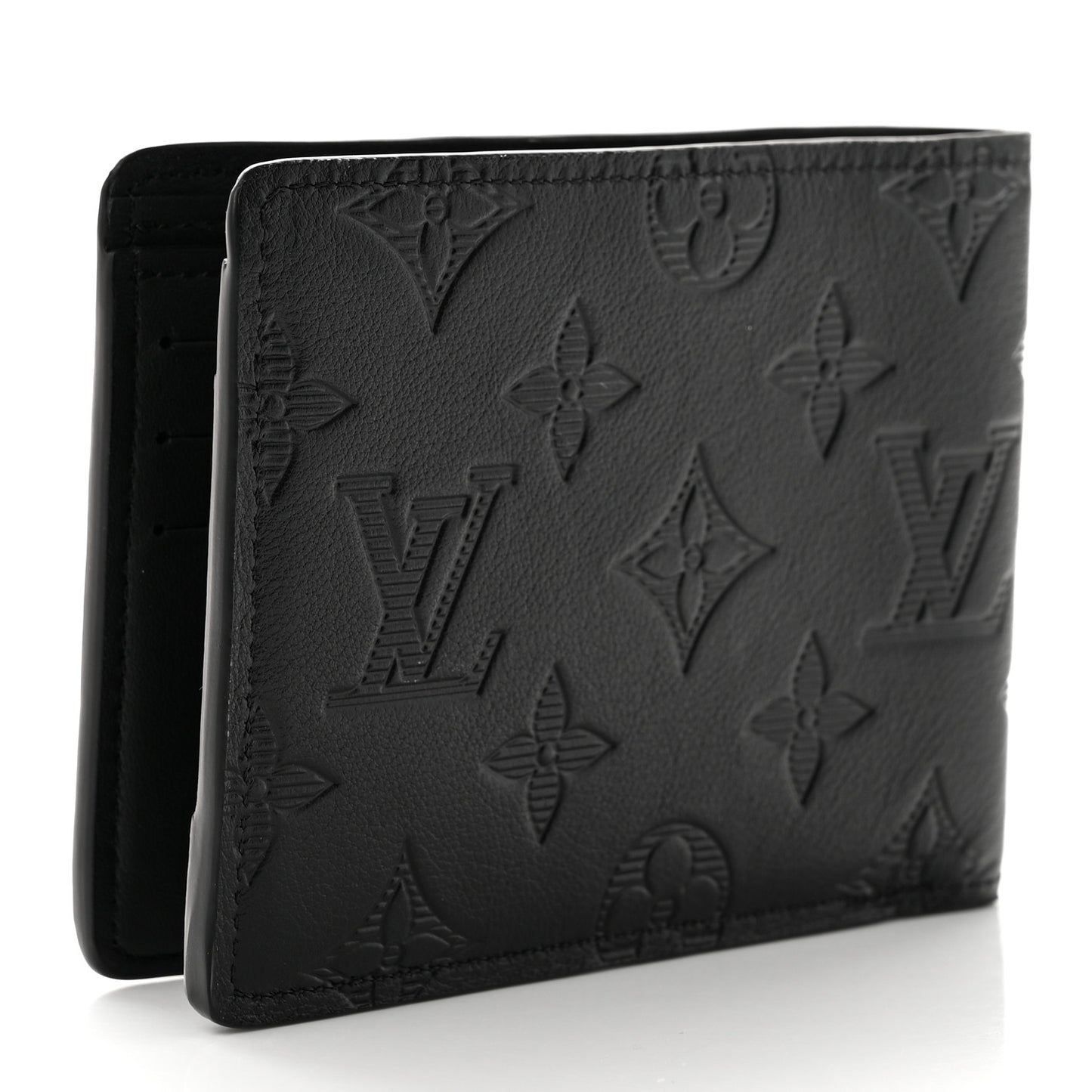 Calfskin Monogram Shadow Multiple Wallet Black